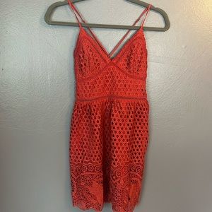Beautiful Abercrombie & Fitch Burnt Orange/ Red summer dress XS